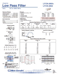 Datasheet LFCN-2850D+ manufacturer Mini-Circuits